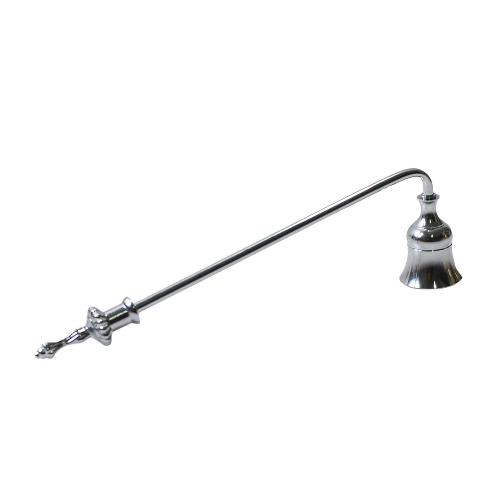 Truosbis Candle Extinguishing Tool Candle Stopper Wick Trimmer Cover Length 23cm for Putting Out Candle Flame Multifunctional, Silvery