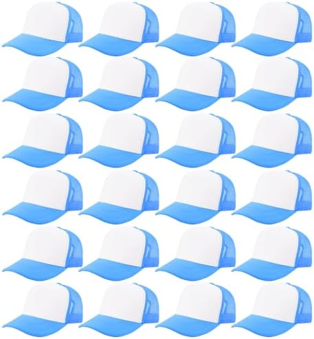 ZH 24 Pcs Sublimation Trucker Hats Blank Mesh Baseball Cap