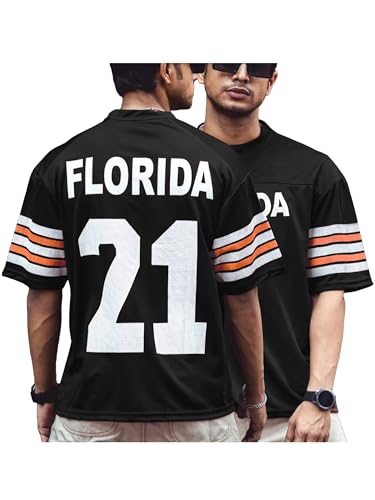Image of Jump Cuts Men Printed Round Neck Half Sleeve Black and White Polyester Sports T-Shirt
