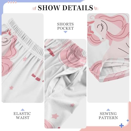 Star Unicorn Boys Pants Boys Athletic Pants Long Pant for Boywith Pockets Wide-Leg Size 6-14Y4