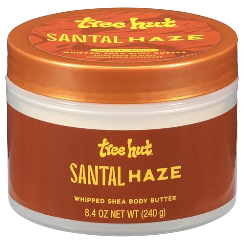 Tree Hut Santal Haze Whipped Shea Body Butter Hydrating & Nourishing Body Lotion with Natural Oils Moisturizer for Soft & Smooth Skin 8.4 Oz