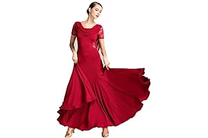 Exquisite Ballroom Dance Dress for Waltz, Tango, and Standard Competitions