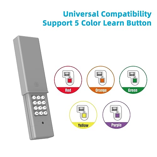 Wireless Keyless Garage Door Keypad Compatible with Chamberlain/LiftMaster/Craftsman Openers with 310/315/390MHz. - Thumbnail 2