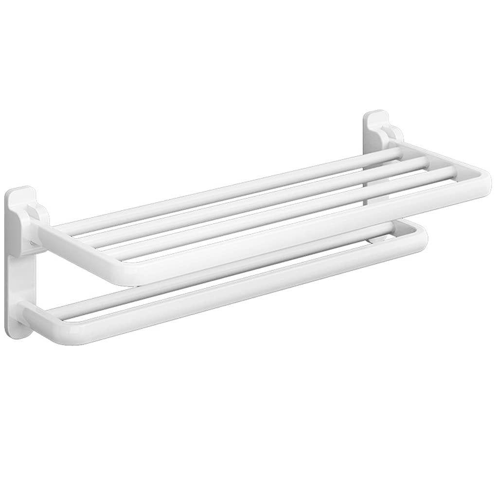 Toallero de acero inoxidable SUS304 doble en blanco moderno para colgar toallas de baño de 50 cm