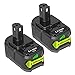 JYJZPB 2 Pezzi 18V 5.5Ah P108 Batteria di Ricambio Agli Ioni di Litio per Ryobi ONE+18V RB18L50 RB18L40 RB18L25 BPL-1815 BPL-1820G BPL18151 BPL1820 P104 P105 P107 P108, con indicatore LED