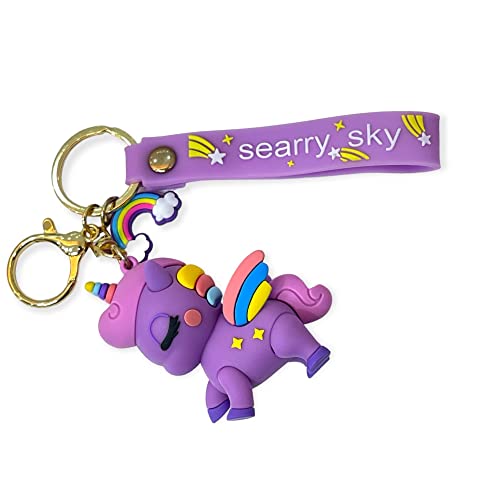 Image of AUGEN Unicorn Action Figure Keychain Limited Edition for Car, Decoration, Cake, Office Desk & Study Table (Pack of 1)