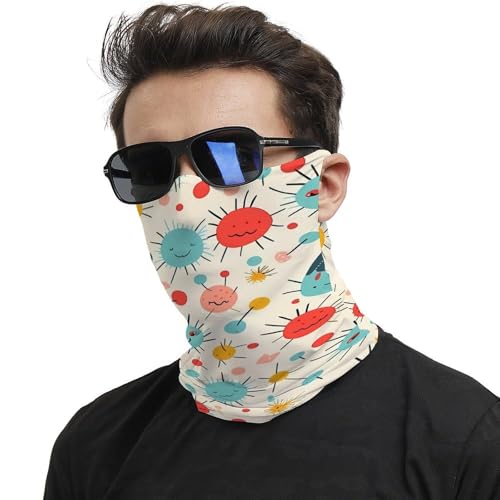 Neck Gaiter Cute Pattern Face Mask for Travel Face Cover Scarf for Men Women Elastic Headbands Wind-proof Bandana for Skiing Fishing Hiking Cycling2