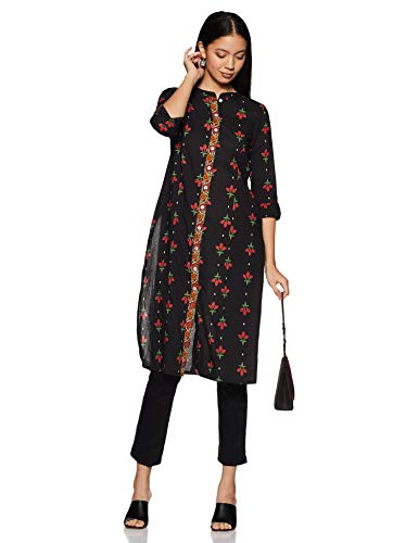 Image of Amazon Brand - Tavasya Women's Cotton Solid Regular Kurti