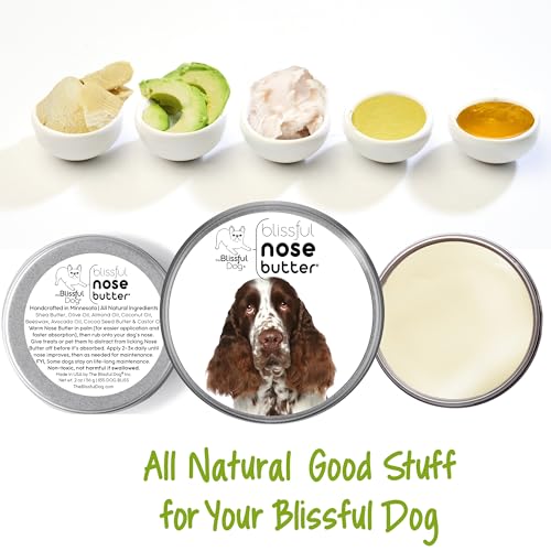 Image of The Blissful Dog Springer Spaniel Nose Butter, Versatile Dog Nose Balm for Dry Nose, Handcrafted Nose Moisturizer, Easy-to-Apply Dog Essentials, Unscented, 1 oz.