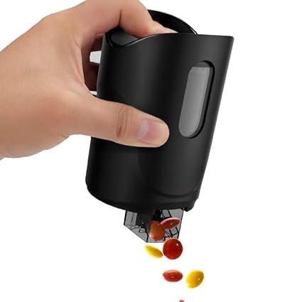 Nuts Dispenser Food Storage Snack Keep Fingers Clean for Peanuts Cashew Kernels Snack Cashew (Black (Pack Of 1