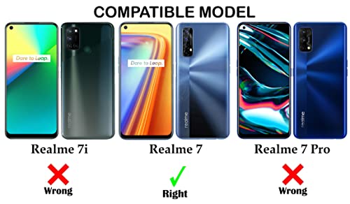 Image of Jkobi Back Cover Case for Realme 7 (Shockproof with Polycarbonate Clear Panel | Professional Black)