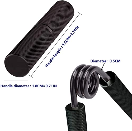 Image of Heavy Duty Hand Gripper, 150 lbs Resistance, Black Metal Spring, Non-Slip Knurled Grip, Forearm Strength Training Hand gripper for home workout