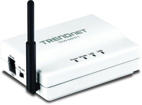 TRENDnet Wireless N 1-Port Multi-Function USB Print Server TEW-MFP1