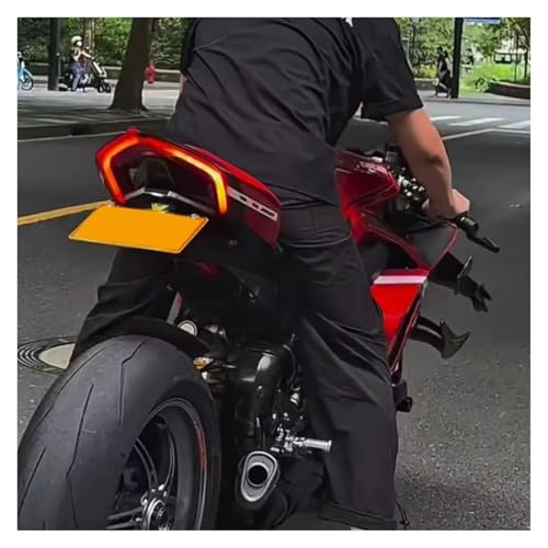 Support plaque Panigale V4 en alu haut de gamme avec feu arrière LED épuré - 4
