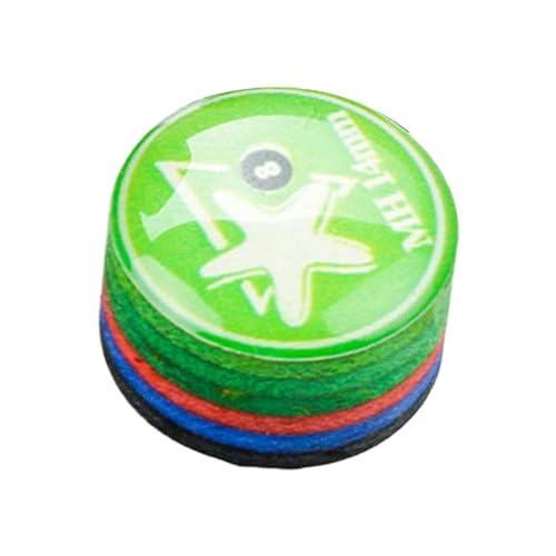 Hellery プールキューチップ交換用軽量修理パーツ 硬質直径14mm プールロッドアクセサリー ビリヤード愛好家 男性 女性用, 緑