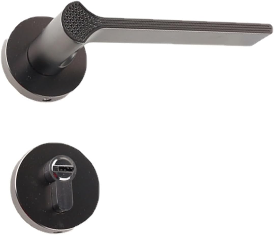 American Gray and Black Indoor Door Lock Bedroom Simple Black Nickel Door Handle Nordic Silent Split Lock