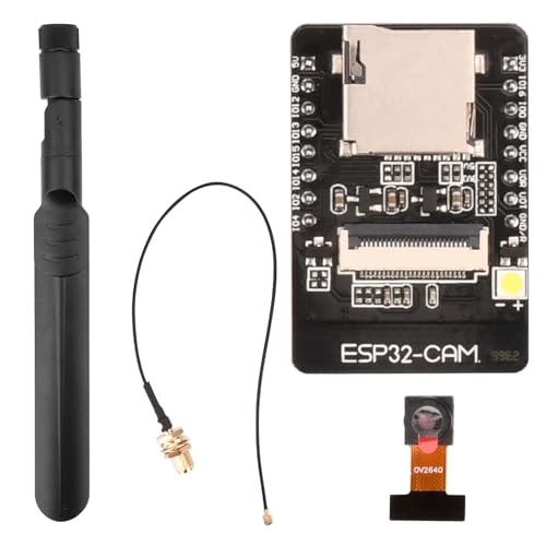 FORIOT ESP32-CAM WF+BT Development Board Enhanced with External Antenna Interface + OV2640 Camera Module 2MP + 8dBi Dual-Band Antenna + 20CM IPEX to RP-SMA Pigtail Cable