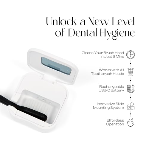 Image of Mondano UV-C Toothbrush Sanitizer and Holder, Travel Case Cover Cap