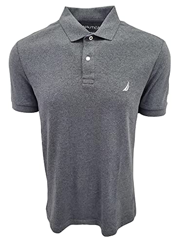 Polo Nautica homme slim fit manches courtes coton gris anthracite L