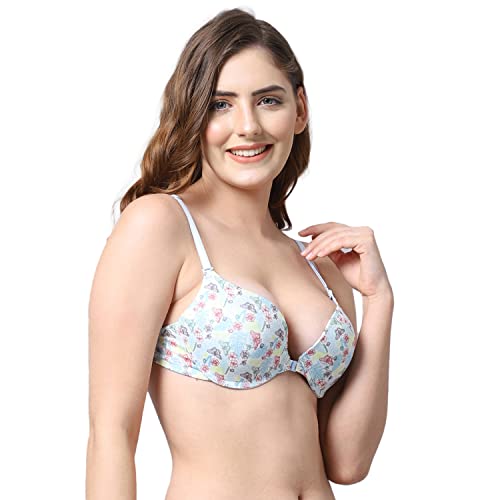 Image of Quttos PrettyCat Printed Front Open Underwire Sexy Pushup Bra