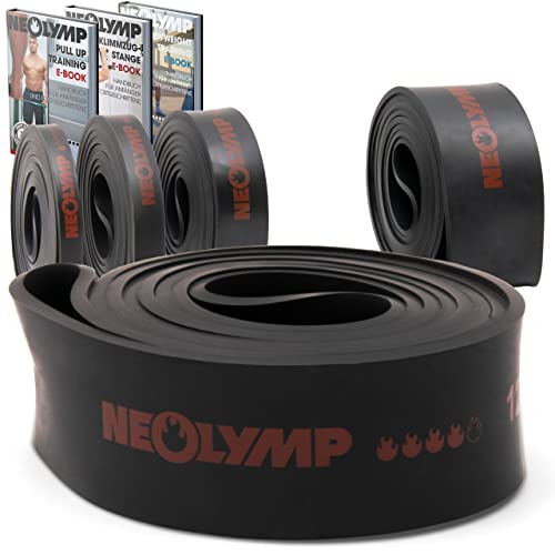 NEOLYMP Premium Elastique Musculation pour Le Sport Professionnel (Niveau 4 Noir) - Elastique Sport Bande Elastique Fitness Bande Elastique Musculation Cover