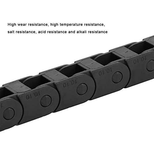 Corrente de arrasto de nylon 1m R18 corrente de arrasto 10 x 10 mm preto nylon transportador de fio