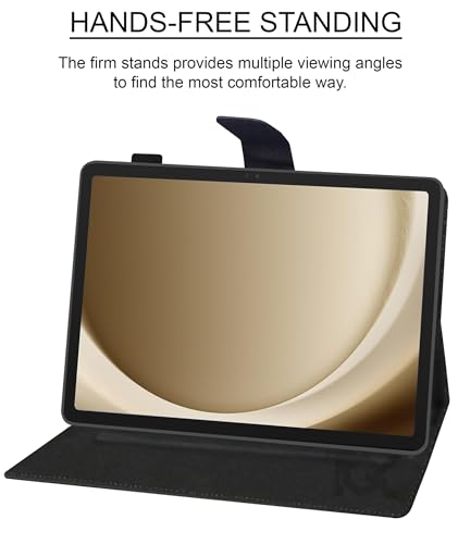 Image of TGK Flip Cover Case for Samsung Galaxy Tab A11+ Plus 11 Inch 2025 Executive Leather Built-in Pencil Holder (Black)
