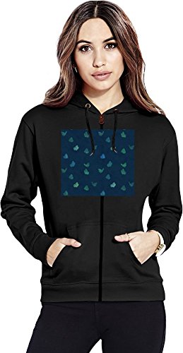 Abstract Print Womens Zipper Hoodie Large