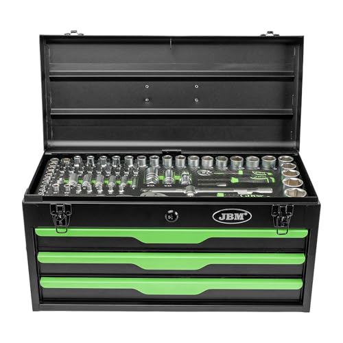 CAJA METÁLICA CON HERRAMIENTAS 143 PIEZAS CINCADO