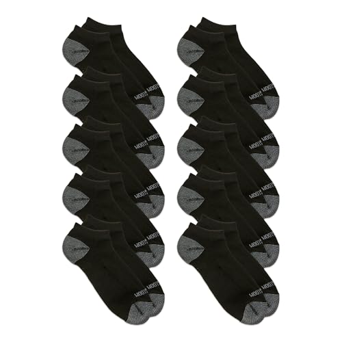 Image of Fruit of the Loom Men's Dual Defense Socks, Odor Protection with Half Cushion, Multi-Packs