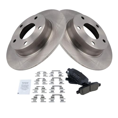 Image of TRQ Rear Brake Pad and Rotor Set Ceramic Compatible with 2020 Nissan Sentra