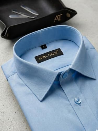 Image of Appel Touch Men's Cotton Blend Formal Shirt Full Sleeves