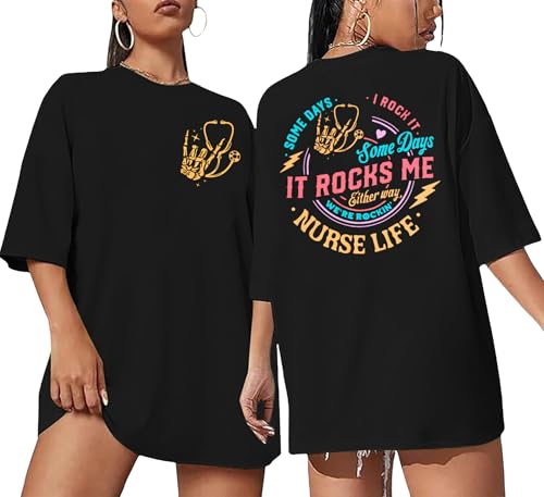 Nurse Shirt for Women Nurse Life Graphic T Shirt Inspiration Nurses Gift Oversized Tee Tops