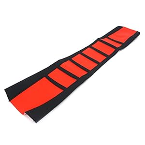 Alamor Universele Soft Gripper Motorfiets Stoelhoes Rib Skin Rubber Crossmotor Enduro-Rood
