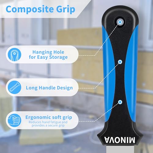 Image of Insulation Knife with Sheath Stainless Steel Blade 11 inch Double Sided Insulation Cutter for Cutting Mineral Wool Insulation Sod Cutter Garden Knife for Lawn Repair (2)