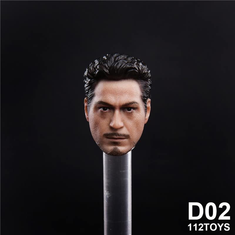 フィギュア1/12 ヘッドパーツ　頭部 アイアンマン2個セット トニー・スターク ヘッド フィギュア1/12 ヘッドパーツ 頭部