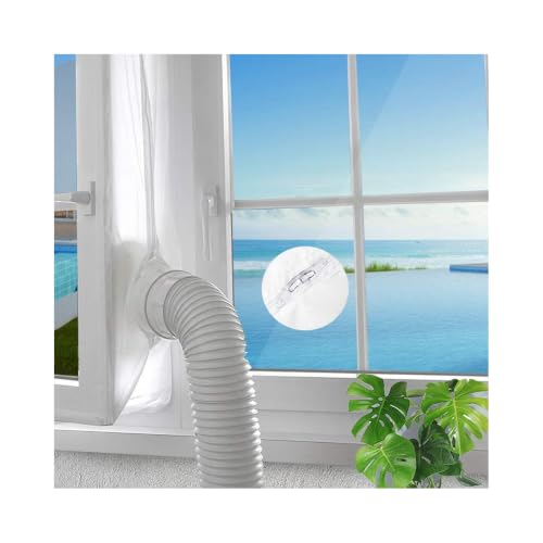 Fensterabdichtung für mobile Klimageräte Klimaanlagen Wäschetrockner & Ablufttrockner Flexible Dichtung für Fenster Dachfenster & Flügelfenster Einfache Montage Heiße Luft Stoppen (400cm)