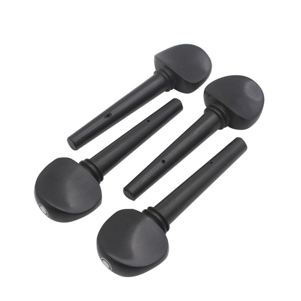 4 Pièces ébène 3/4 4/4 Taille Têtes de Machine pour Violoncelle Chevilles de Remplacement pour Violoncelle