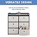 Delta Children Hayes Changing Table and Dresser for Bedroom with 6 Fabric Drawers, Charcoal Grey/Flax