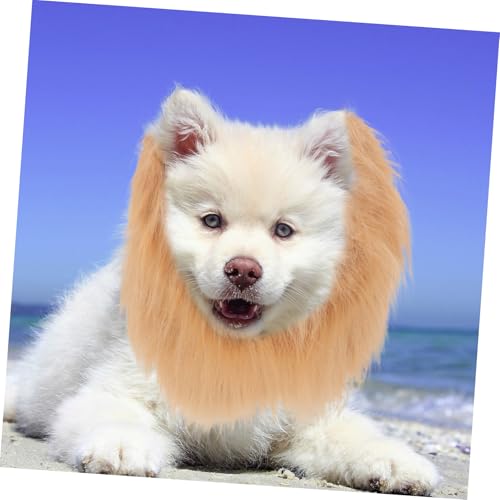 Disfraz León para Perro Collar Melena Sintético Marrón miniatura 7