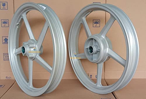 Par de Rodas de Liga Leve Dianteira Disco Prata Ybr Até 2008