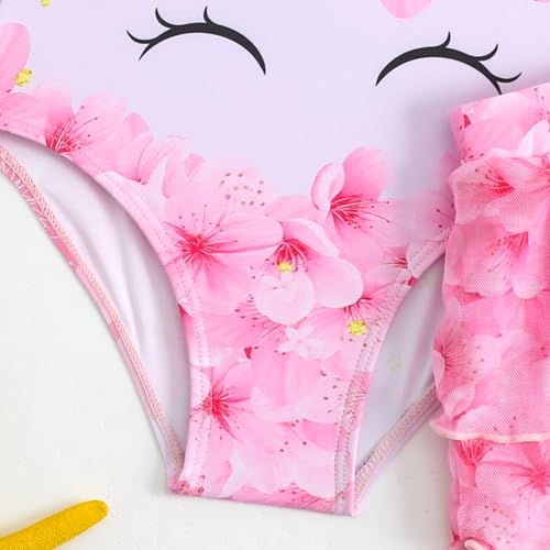 Toddler Girl Swimsuit With Skirt Cover Up Bathing Suit For Kids Girl One Piece Swimsuit Beach Outfit4