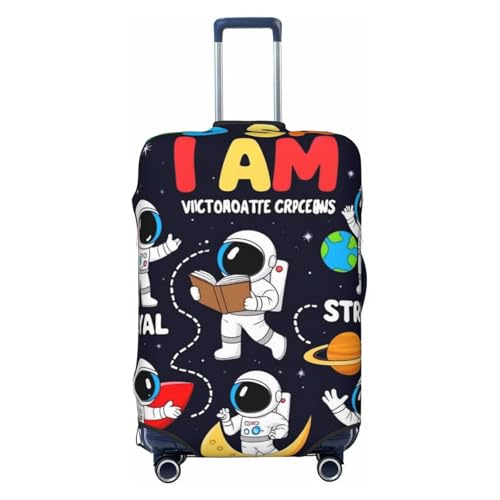 Brave Space Astronauts Suitcase Cover Fashion Luggage Covers Anti-Scratch Elastic Lightweight Protector For Travel Outdoor Small