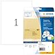 HERMA 4585 Wetterfeste Folienetiketten transparent, 10 Blatt, 210 x 297 mm, 1 pro A4 Bogen, 10 Stück, selbstklebend, bedruckbar, matt, blanko Klebeetiketten Aufkleber aus Folie, durchsichtig