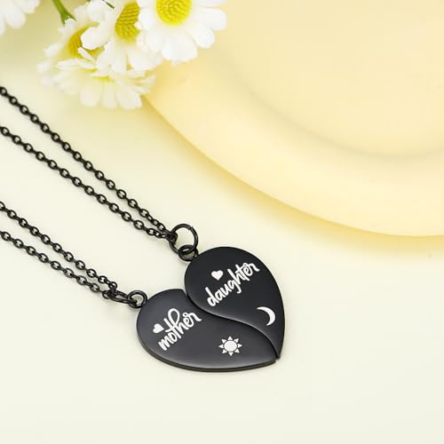 Image of Yonhon Mother Daughter Bracelet Necklace for 2 /3 /4, Mother Daughter Matching Keychain Set