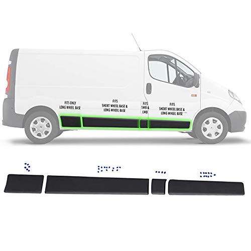 Panel de moldura lateral para puerta lateral derecha para Trafic MK2 01-14 LWB (4 piezas) Cover