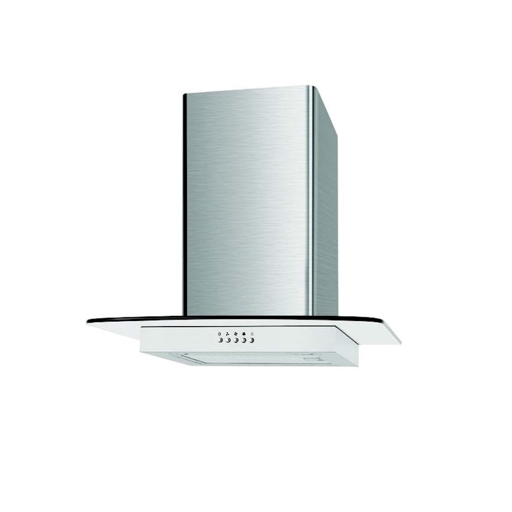 Cookology Essentials AEHFG60SS Extractor Hood 60cm - Flat Glass Chimney Cooker Hood - 3 Speeds - 332 m3/hr Air Flow - 2 LED Lights - Energy Rating A - Aluminium Grease Filter - Stainless Steel