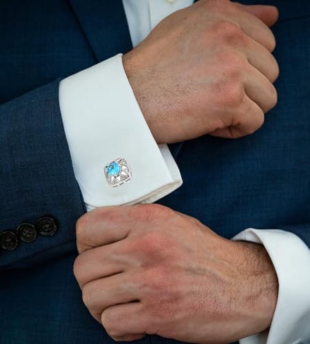 Gemelos con cristal azul para hombre en estuche miniatura 2