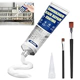 XINGHUO Masilla Plastico Reparacion, Pintura para Cestas Lavavajillas, Revestimiento de Reparación de Estante de Lavavajillas, Impermeable, Elasticidad, Cesta Cubiertos Lavavajillas, Blanco, 50ML