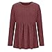 Maternity Shirts Dressy, Maternity Tops for Women Long Sleeve Pregnancy Tunic Blouses Crew Neck Ribbed Knit Babydoll Shirts Fall Pregnant Clothes Red XXXL